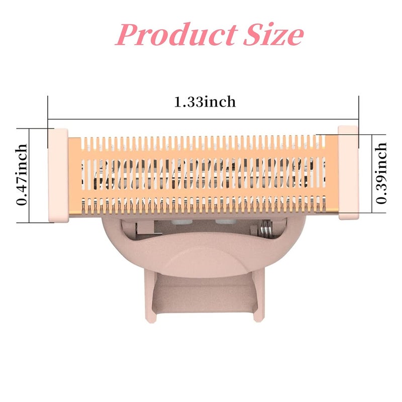 BECHY Razor Replacement Heads Compatible with Flawless Nu Razor,Body Replacement Heads for Finishing Touch Flawless Razor for Women,Hair Remover Replacement Head with Covers,Rose Gold Pack of 2. - Image 5